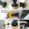 3Pcs/Set 2/3.5/4'' Electric Scrubber Brush Drill Brush Kit Plastic Round Cleaning Brush for Carpet Glass Car Tires Nylon