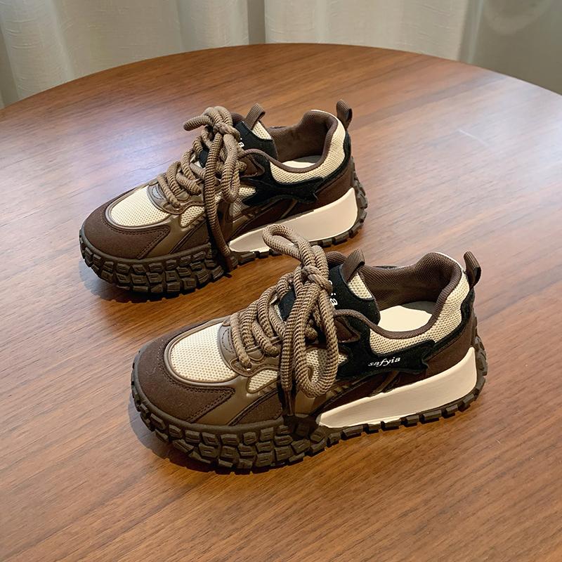 Мода осень 2024 новые дышащие сетчатые женские спортивные туфли на шнуровке повседневные кроссовки большого размера для женщин Zapatillas De Mujer