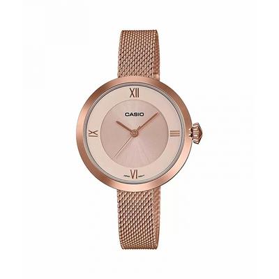 Женские аналоговые часы с розовым золотом, Rose Gold Analog Women's Watch, Casio