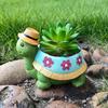 Украшение для цветочного горшка в виде черепахи Высокая прочность Водонепроницаемый Мультяшный Милый Черепаха Животное Суккуленты