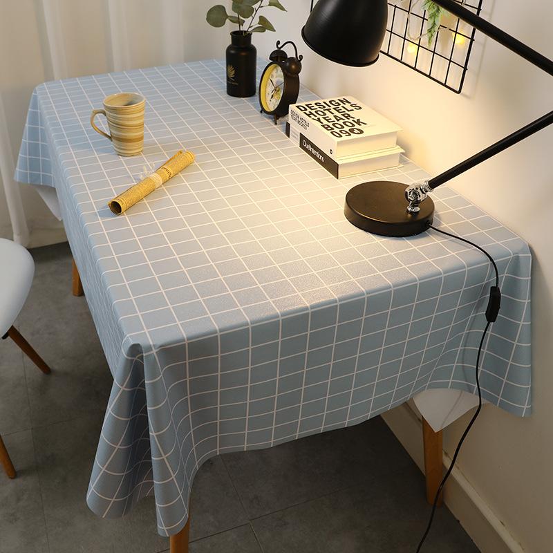 Скатерть Водонепроницаемая и Маслостойкая Не требующая стирки Настольная Прямоугольная Скатерть для Обеденного Стола Скатерть для Кофейного Столика ПВХ Накладка на Стол