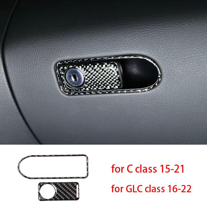 Для Mercedes Benz C GLC Class W205 X253 из настоящего углеродного волокна, аксессуары для интерьера автомобиля, украшение с центральным управлением