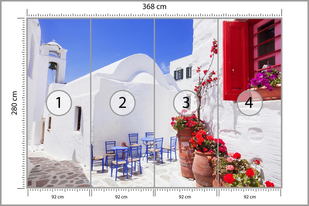 Photomural Greek Street Non-Woven 368x280