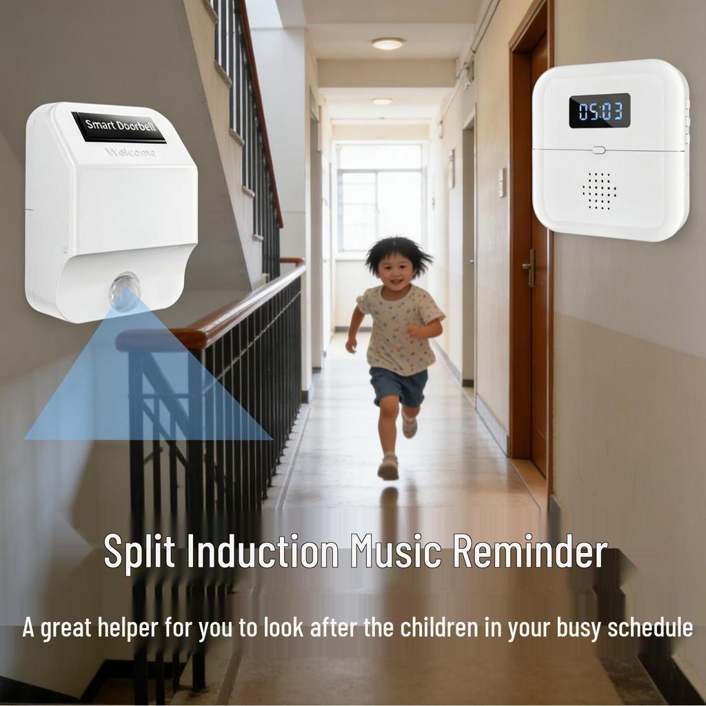 Split-Type Induction Doorbell & Alert Sensor for Baby Care & Shop Entrance Reminder