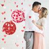 Folding Heart Paper Ball Paper Hanging Lantern Cartoon Valentine's Day Lanterns  Wedding Party