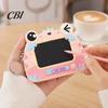 Reusable Writing Pad Mini Drawing Board Keychain for Kids, Cartoon Frog with Key Ring, Hanging Doodle Sketch School Bag LCD Tablet Pendant