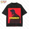 Starboy Weeknd Xo Daft Musicpunk Постер Винтажная Оверсайз Футболка THNR