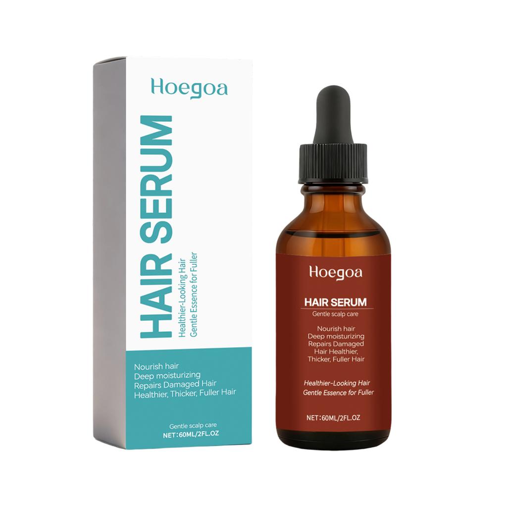 HOEGOA Moisturizing Hair Elixir Volumizing Strengthening Nourishing Shine Silky Smooth Leave-in Conditioner 2-Pack