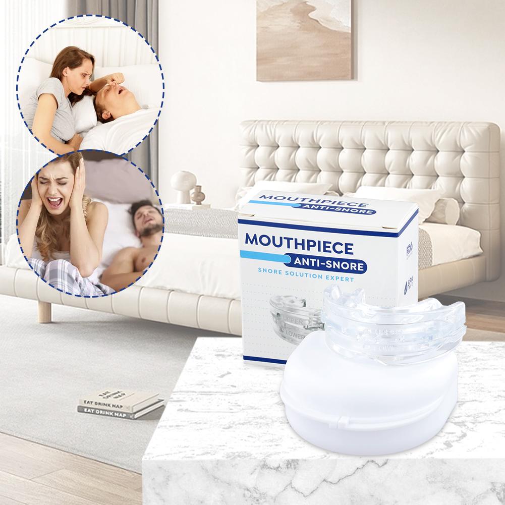 1/2PCS Anti Snore Mouth Guard Anti-Snoring Mouthpiece Bruxism Snoring Stopper Improve Sleep Quality Mouthpiece with Storage Box
