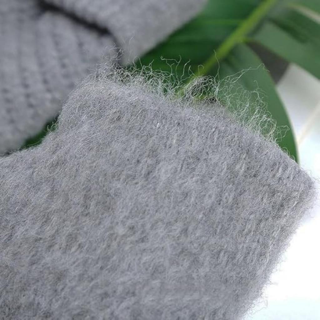 Теплые перчатки для женщин и мужчин. Вязаные варежки с флисовой подкладкой.