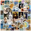 50 Van Gogh & Mona Lisa Retro Graffiti Stickers for Art, Suitcases, Laptops, and Feng Shui Decor