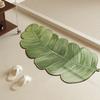 Green Plant Bathroom Mat Absorbent Floor Mat Home Use Shaped Door Mat Diatomaceous Earth Carpet Soft Foot Pad For Hygiene And Comfort