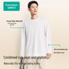 PurCotton Men's Brushed Cotton Thermal Stand-Collar Long Sleeve T-Shirt