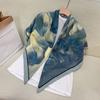 Sunscreen Shawl Women Silk Scarf Ink Wash Printing Bag Decoration Large Square Headscarf  Gift