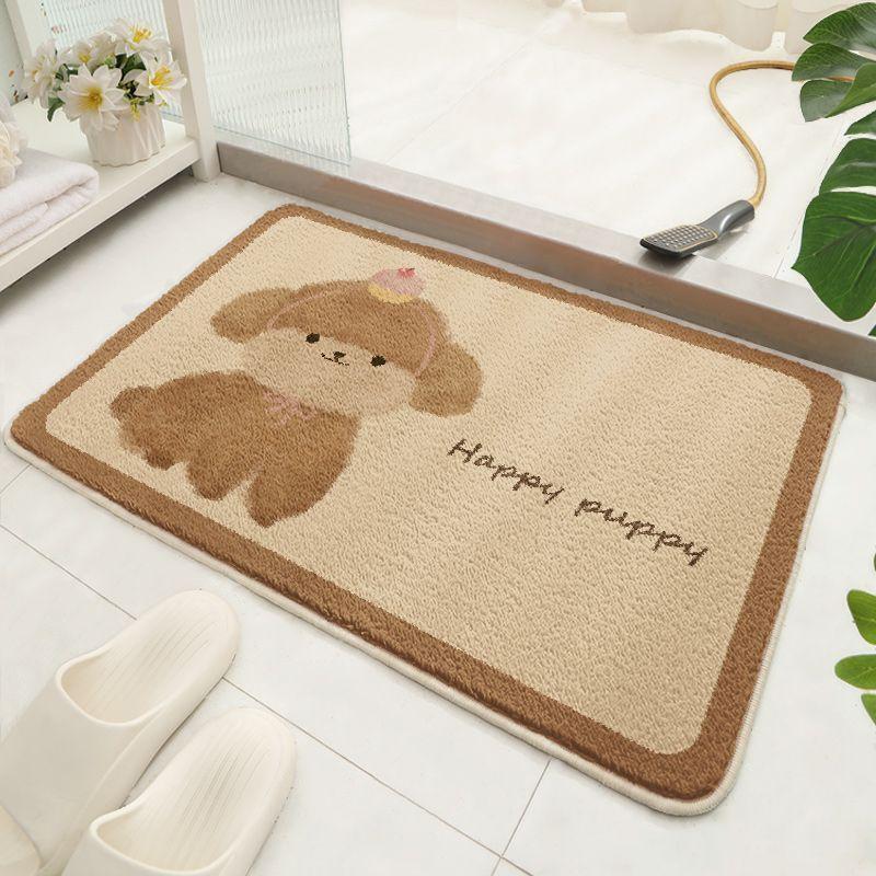 Впитывающий коврик для ванной комнаты Милый коврик для ванной двери Грязный Нескользящий коврик Ковер для туалета Коврик для двери туалета Бытовой