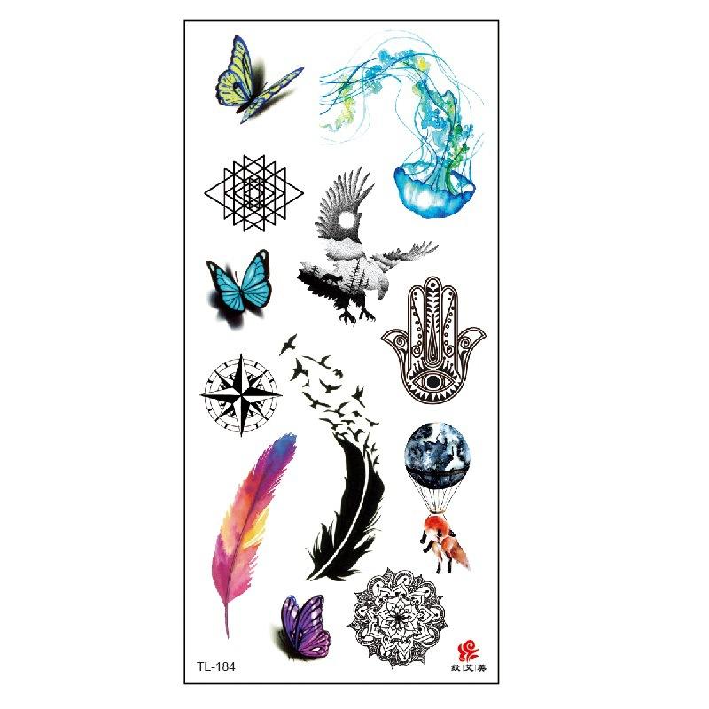 Детская наклейка-татуировка «Русалочка», мультяшная милая принцесса, набор для имитации татуировки на воде