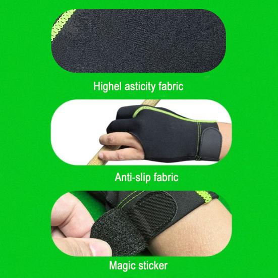 1 шт. 3-пальцевые перчатки для бильярда для левой руки, спортивная перчатка для снукера для мужчин и женщин, аксессуар для бильярдного стрелка