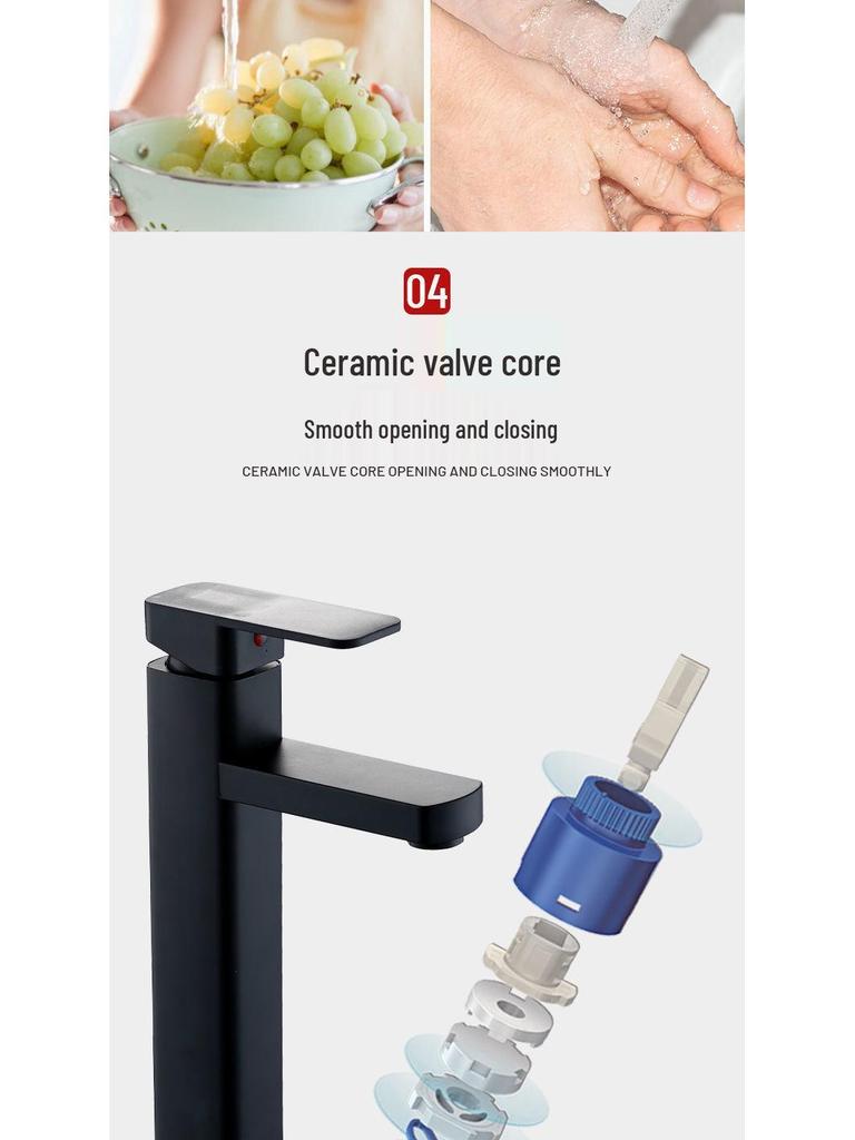 Черный и серебристый смеситель для ванной из нержавеющей стали для горячей и холодной воды