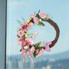Easter Door Wreath Artificial Flower Easter Wreath Ornament Farmhouse Rustic Wreath Indoor Outdoor Spring Season Decoration For