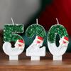 1 шт. 0-9 цифра для девочек свеча детская рождественская вечеринка торт топпер детский душ Санта-Клаус блестящая свадьба