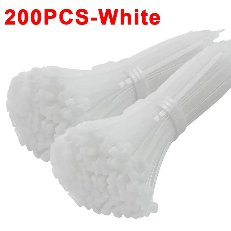 Nylon Cable Ties Adjustable Self-locking Cord Ties Straps Fastening Loop Reusable Plastic Wire Ties For Home Office