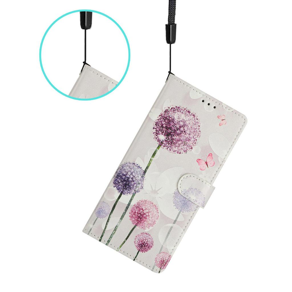 For Samsung Galaxy M36 5G Case Pattern Printing Wallet Stand Flip Leather Phone Cover with Strap