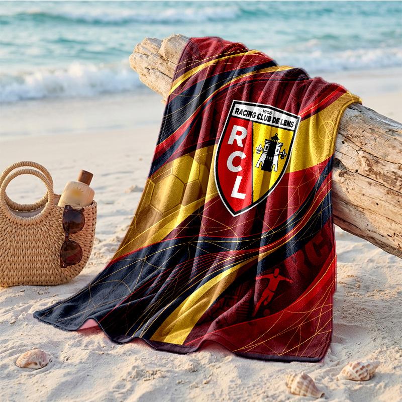 Пляжное полотенце из микрофибры с принтом Lens FC, быстросохнущее, впитывающее, большого размера, для пляжа, плавания, путешествий