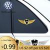 2026 New For VOLKSWAGEN VW 1pcs New Car Badge Metal Wings Body Decoration Sticker Car Goods For Volkswagen Tiguan Bora POLO PASS
