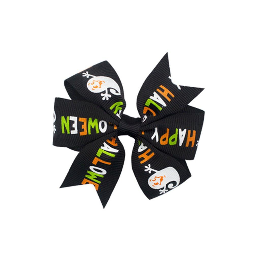 Заколка для волос в виде тыквы и летучей мыши-скелета, заколка-уточка, смешной бант на Хэллоуин, заколка для волос, косплей