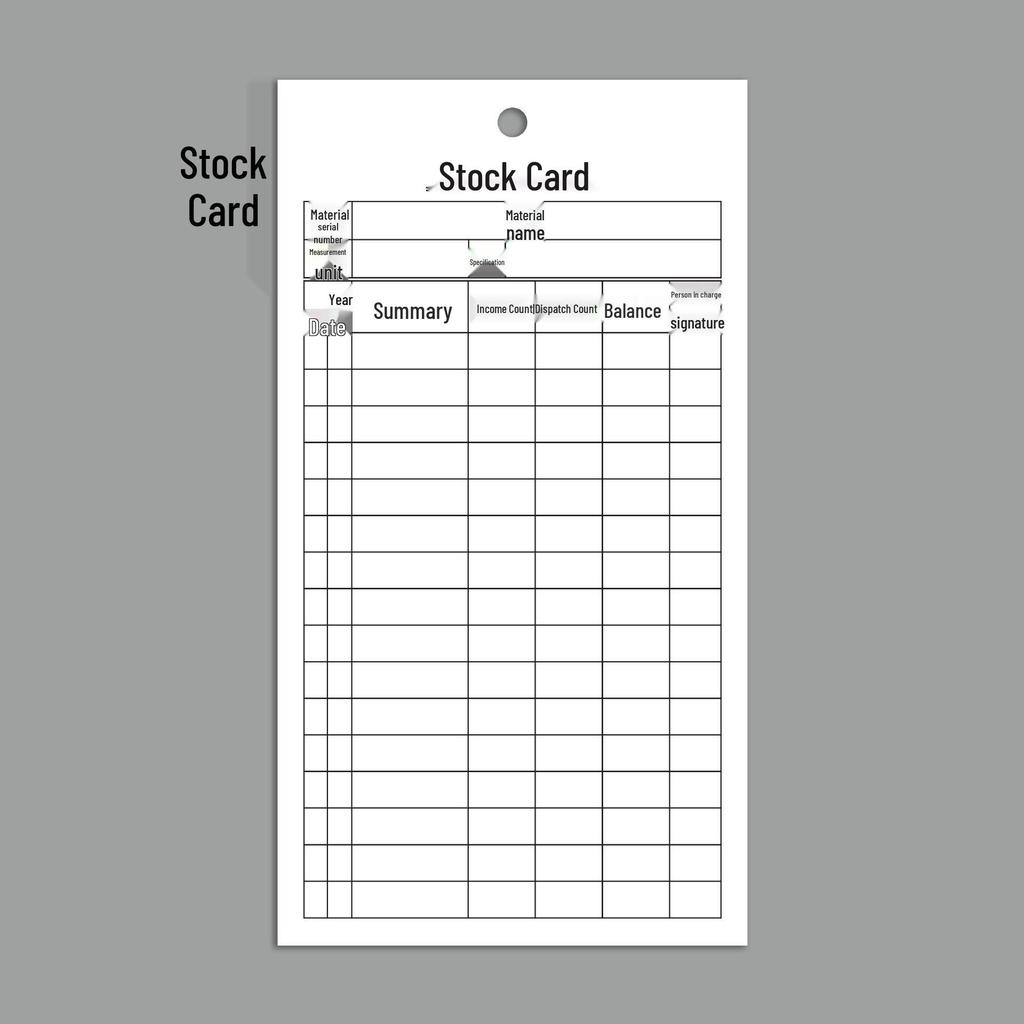 Double-Sided Writable Inventory Card for Material Tracking