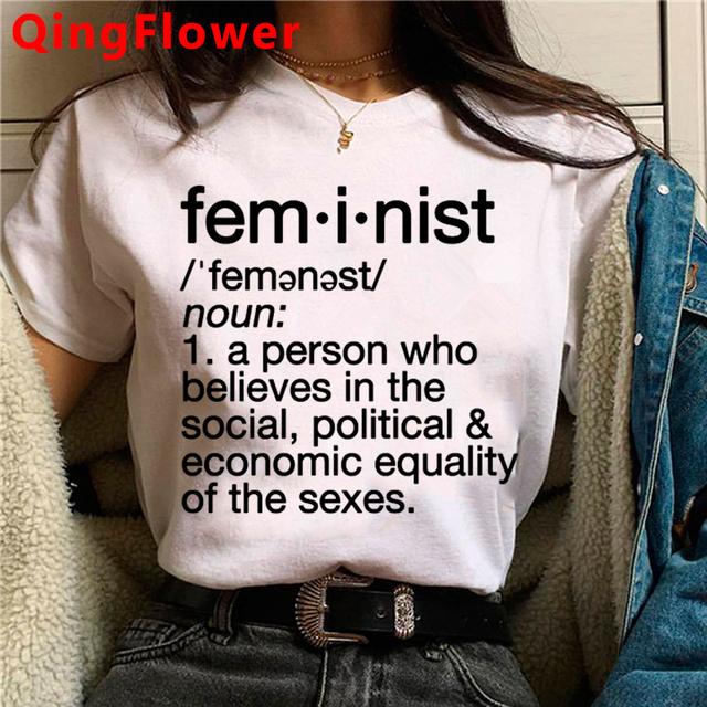 Футболка Feminist Girl Power Grl Pwr Feminism, женская уличная одежда, японская одежда в стиле гранж, футболка