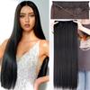 Synthetic No Clips Invisible Hair Extensions Straight Natural Black Blonde Brown One Part Hair 80 Cm Hair Extension