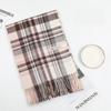 Autumn And Winter Simple Women'S Plaid Scarf Shawl European And American Thick Warm Long Imitation Cashmere Scarf