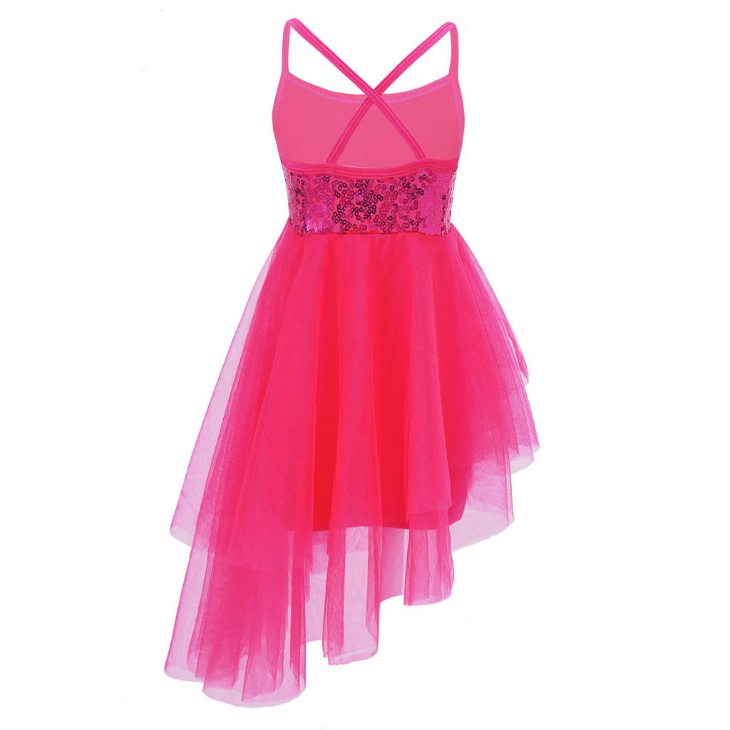 Балетное платье-пачка с блестками для девочек, детское фатиновое трико для лирического танца, гимнастики, платье для балерины, танцевальная одежда