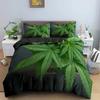 Green Nature Weed Leaves Comfortable Duvet Quilt Cover Pillowcase Bedding Set Children Bedroom Decoration Home Textile