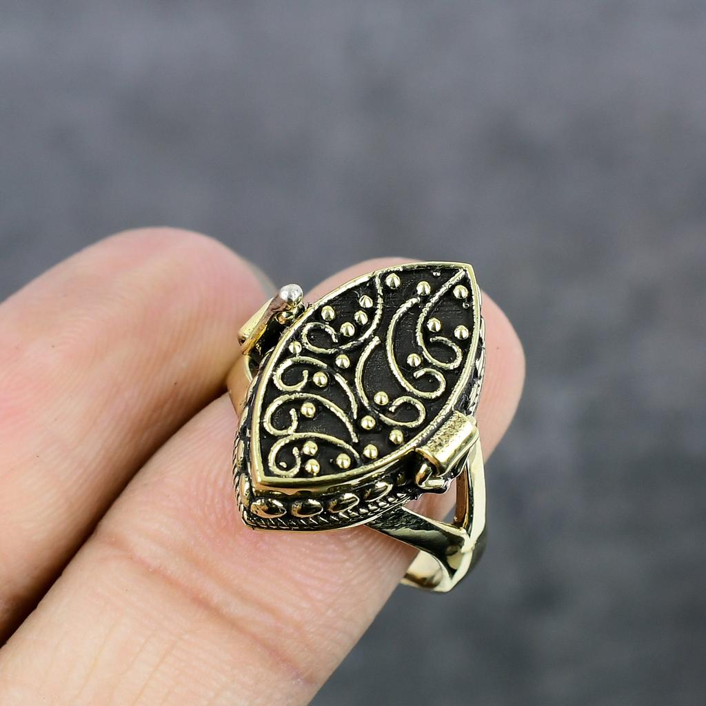 Кольцо Poison из латуни ручной работы в традиционном стиле, размер 9 f9Q60