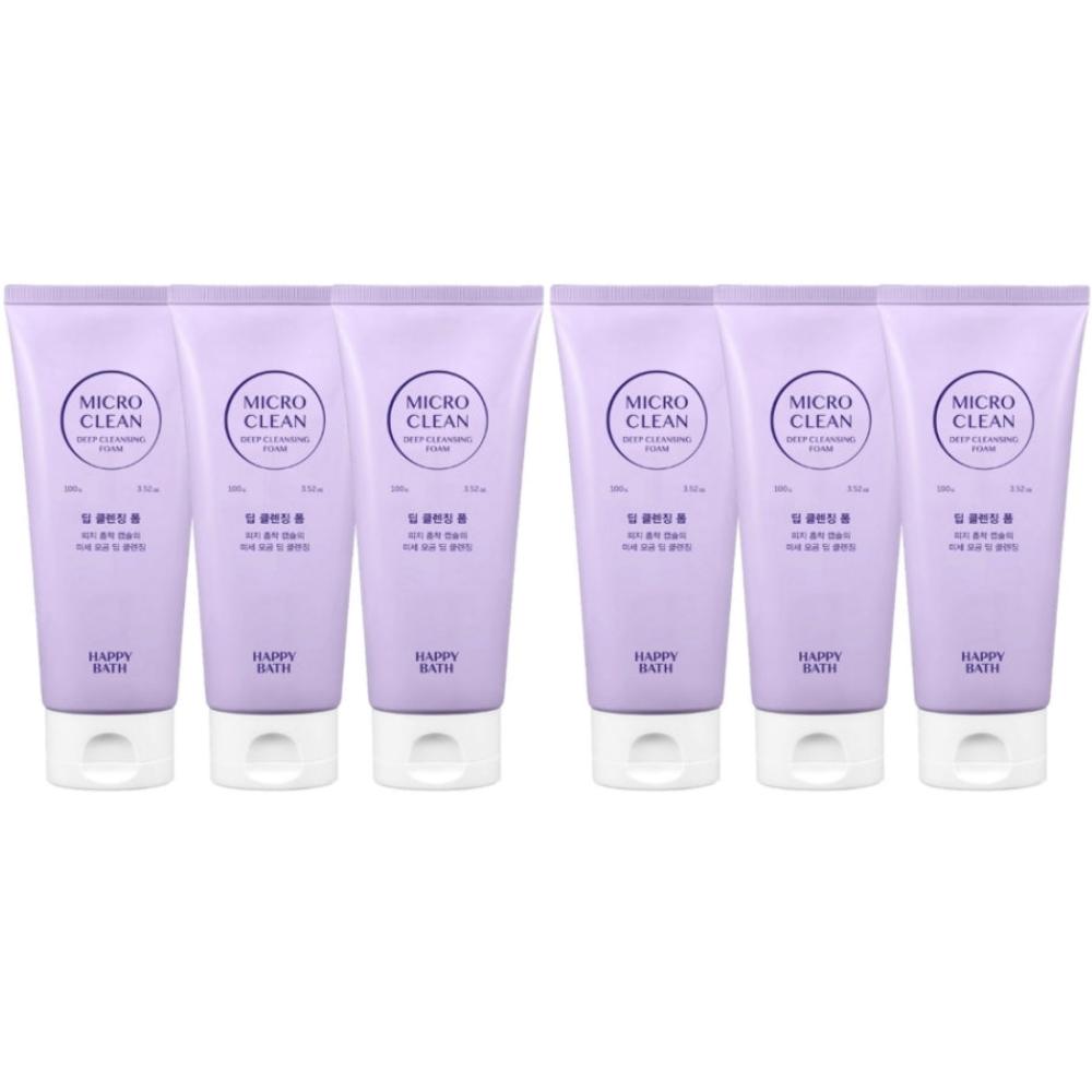 Пена для глубокого очищения Happy Bath Micro Clean 100 г*3 шт/6 шт
