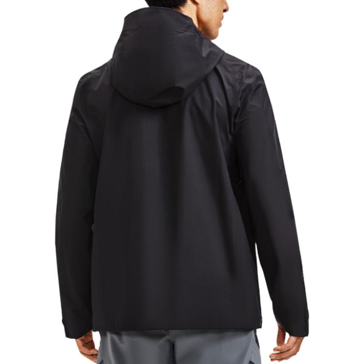 Under Armour Куртка с капюшоном и застежкой-молнией GORE-TEX Paclite Logo Print Мужские куртки Черные 1369994-001