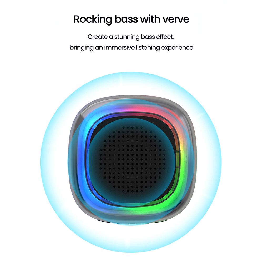 Мобильный телефон Bluetooth-динамик Цветная светодиодная подсветка Беспроводная маленькая звуковая коробка HIFI Стерео Портативный Bluetooth-динамик Сабвуфер