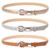 Womens Slim Faux Leather Belt Fashion Alloy Buckle For Office Or Casual Looks