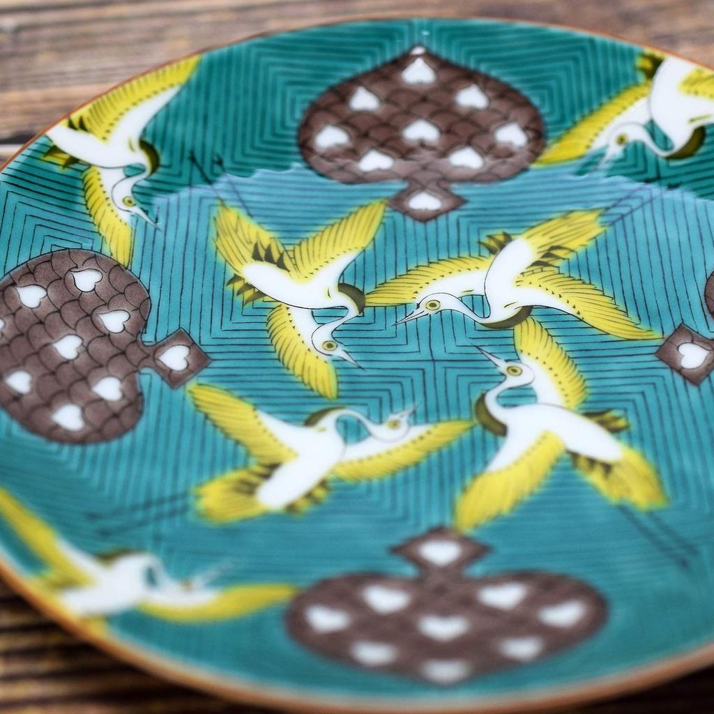 Ваза но Кура Кутани Боковая Журавль Карута Сделано в Японии Подарок на День рождения Тарелки, Стильный, Изделие, Тарелки, Дизайн, Бренд, Посуда, Япония,