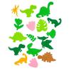 Felt Stickers Dinosaur and Leaf Shapes 17 Pieces