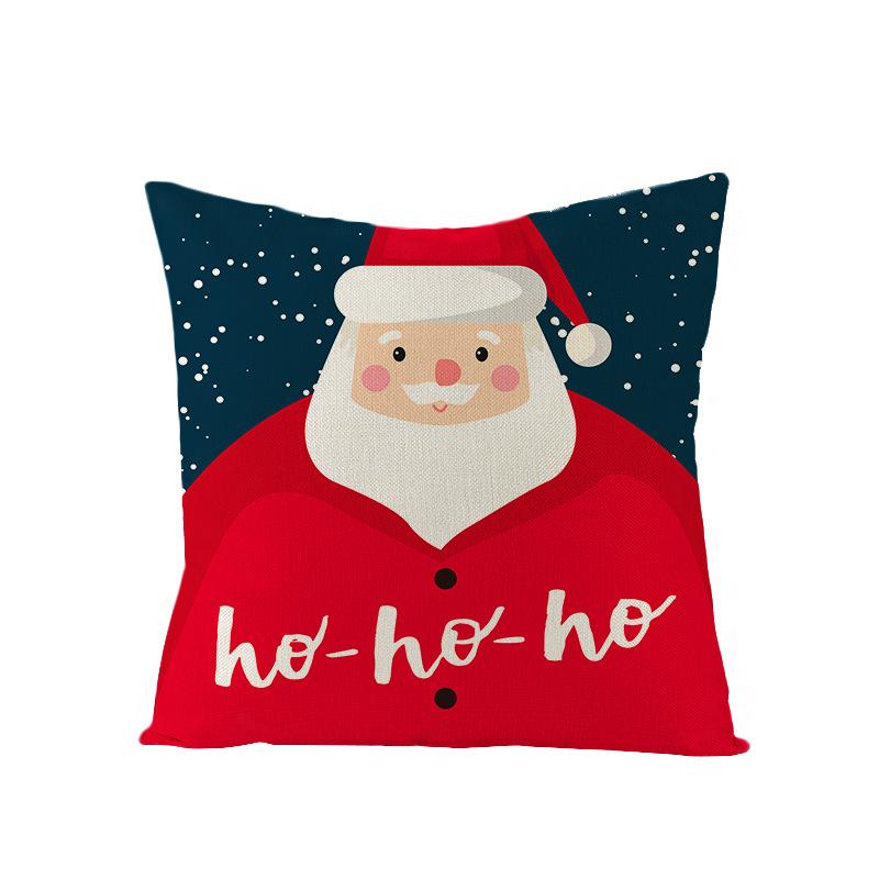 Полиэстеровая наволочка с мультяшным принтом Рождественская подушка Чехол для подушки Красный Рождественское украшение для дома