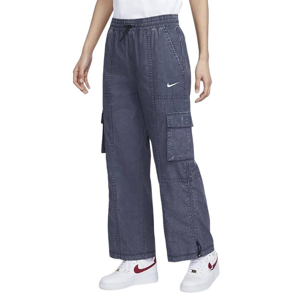 Nike Спортивные тканые повседневные брюки женские Молния Синий HF6290-449