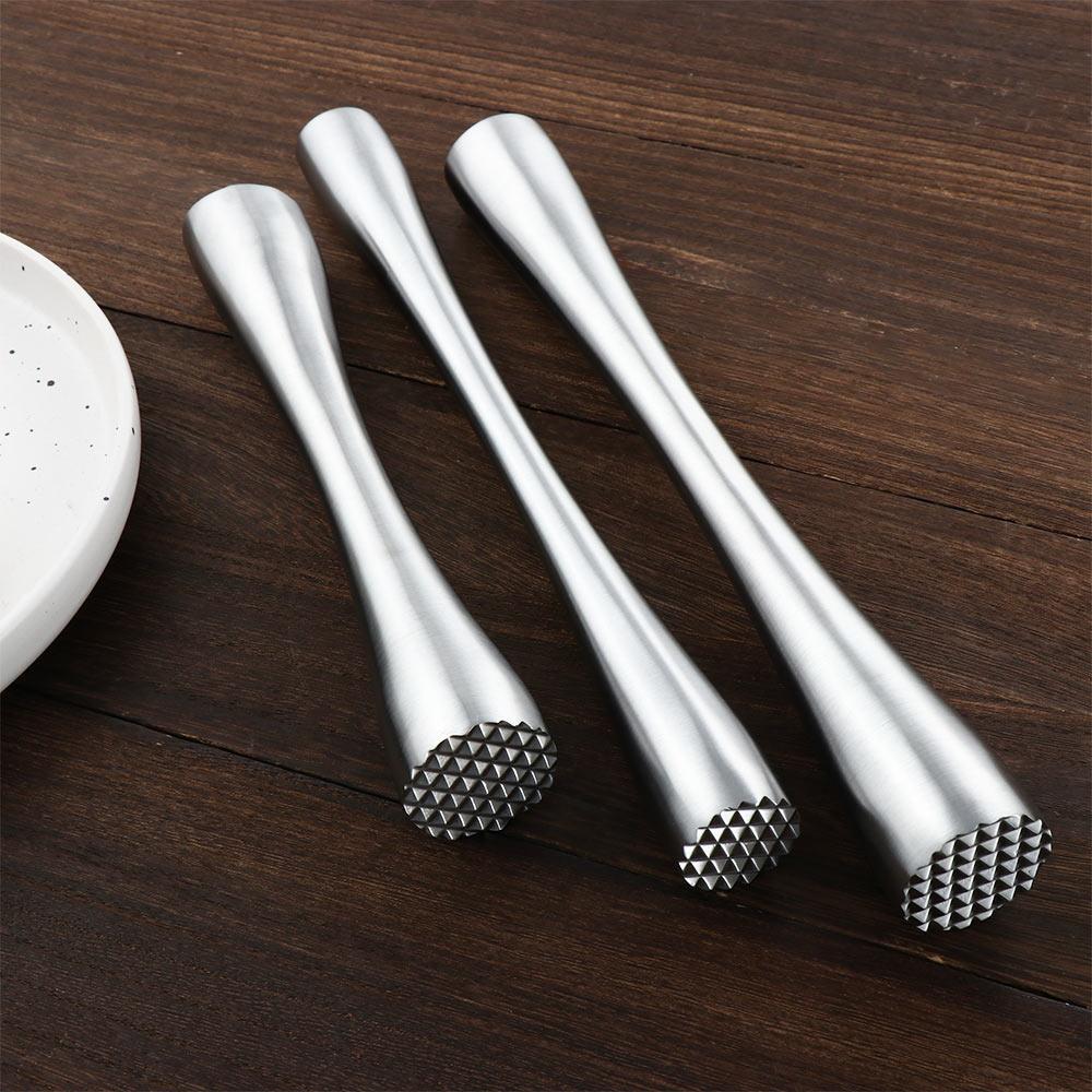 Kitchen Masher Stainless Steel Rod Hammer Cocktail Mixer Stirrer Tool Mojito Muddler Ice Crusher