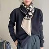 Warm Scarf, Double-sided Available, Thousand Bird Grid Rhombus Interspersed with Diagonal Neck Protection, Versatile Small Scarf, Wool Scarf