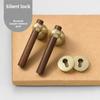 Middle Ancient Style Walnut Wood Interior Door Lock, Household Bedroom Silent/magnetic Universal Door Handle Lock
