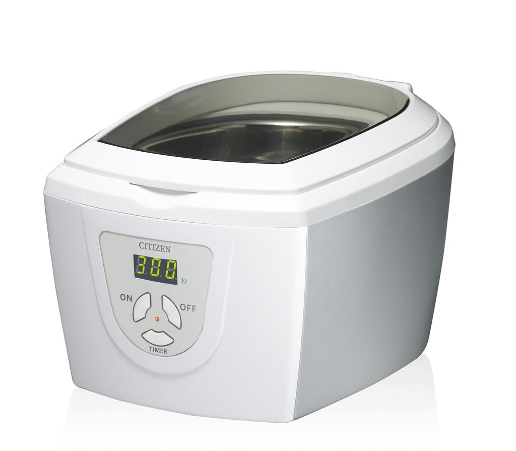 CITIZEN SWS510 Ultrasonic Cleaner: Powerful 42kHz cleaning, approximately 600ml large capacity, overheat protection, thermostat safety design, 5-stage