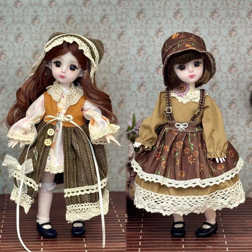 Attractive Eyes Princess Dress Up BJD Dolls Long Hair Princess Makeup Ball Joint Doll Girl Gift