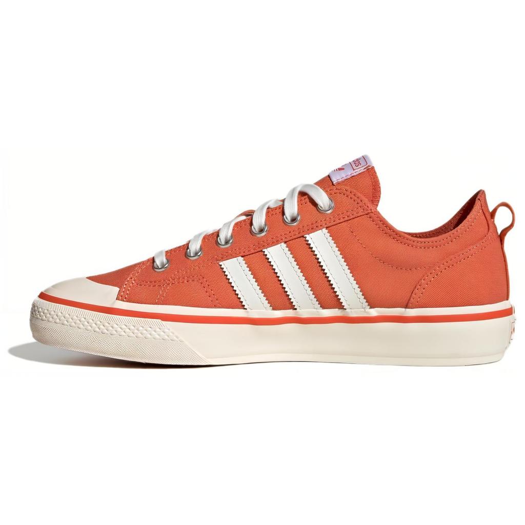 Adidas Originals Nizza RF 74 Comfortable Versatile Shock Absorbing Durable Low-Top Skate Shoes Unisex Sneakers Orange White HQ8565